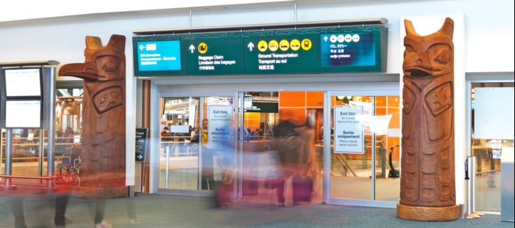 Image of "Raven House" art piece at YVR