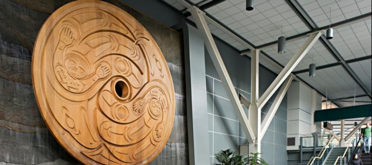 Image of "Flight (Spindle Whorl)" art piece at YVR