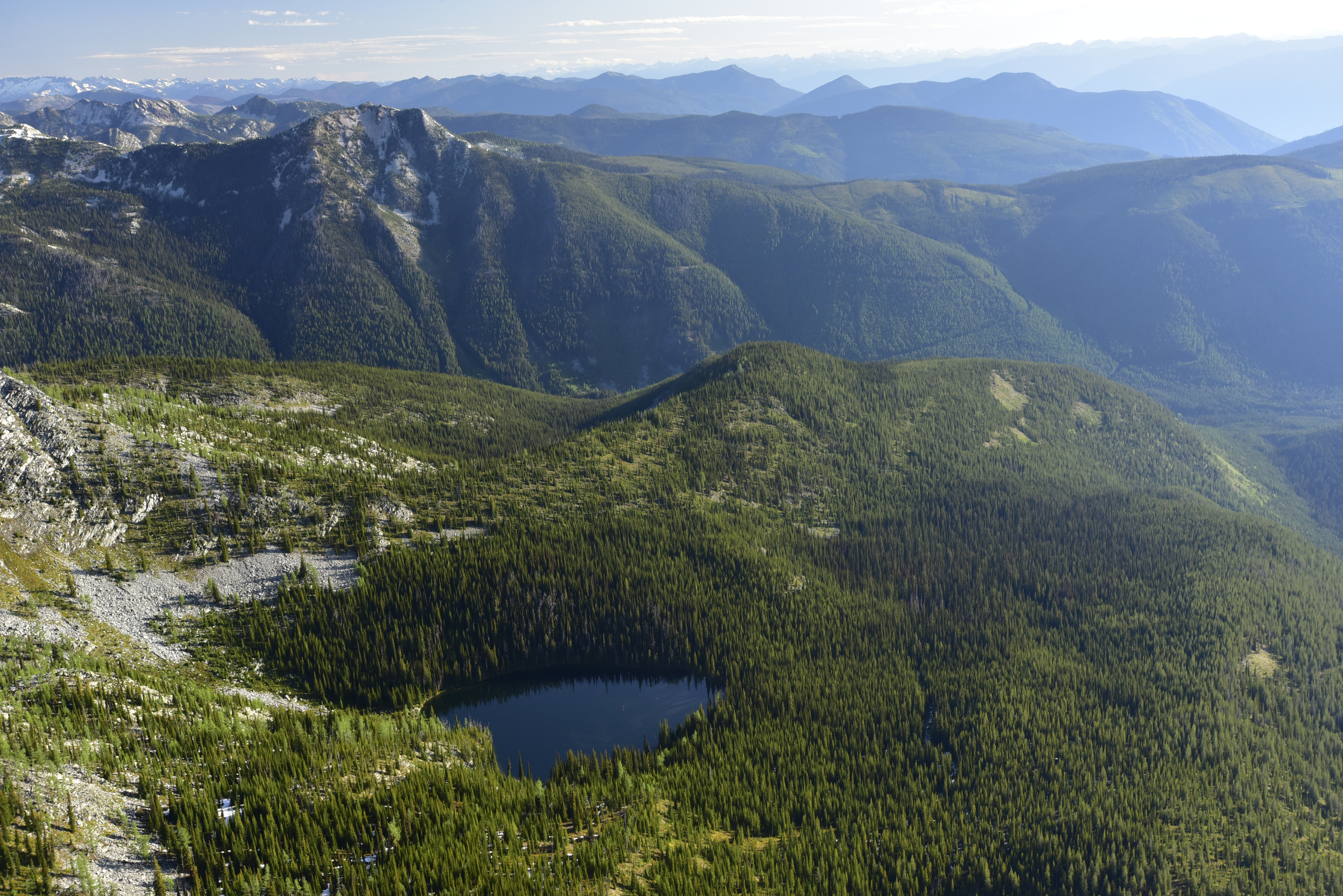 alpine mountain wilderness with lakes