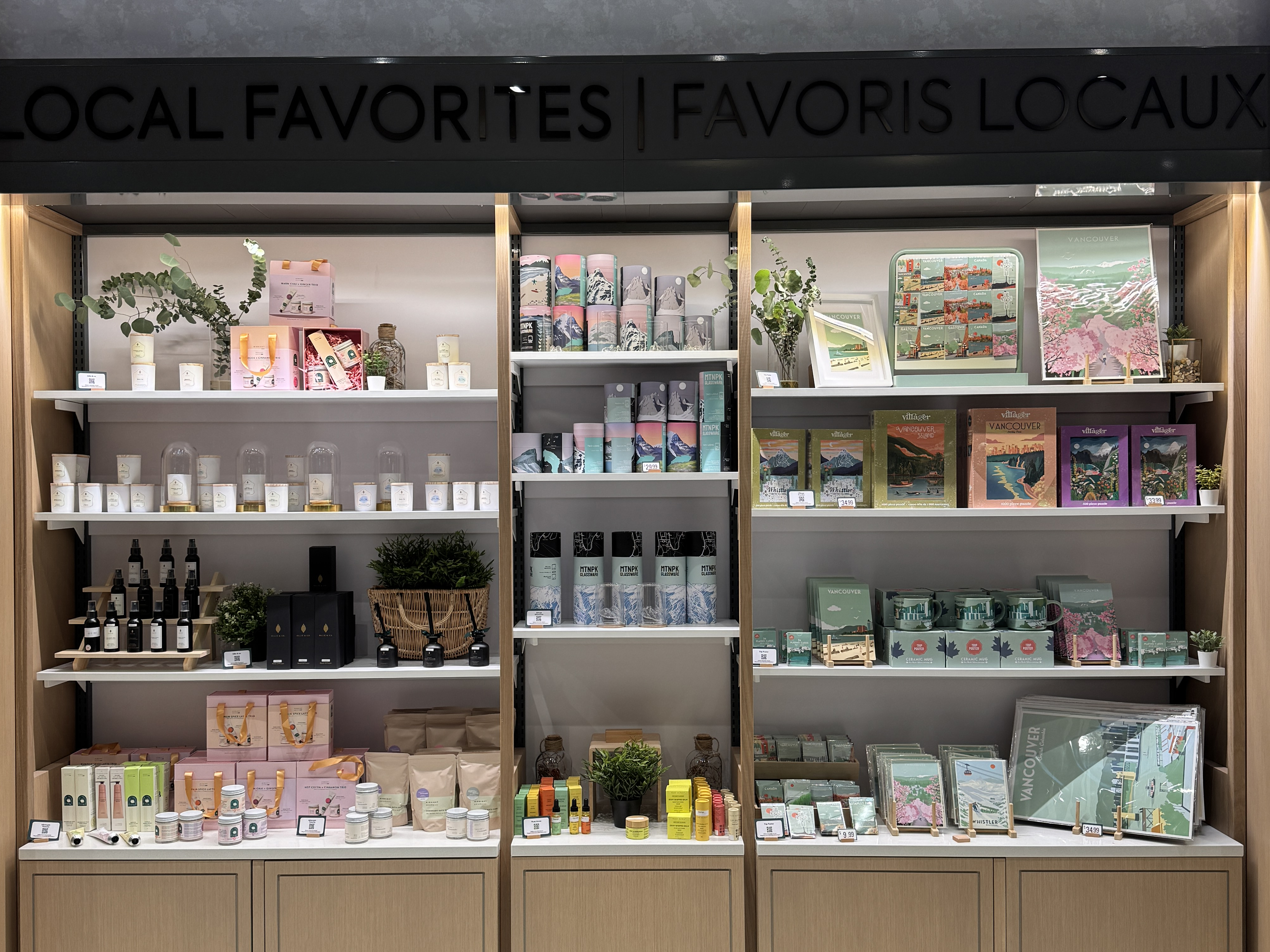 Interior of Alpine Loft store at YVR