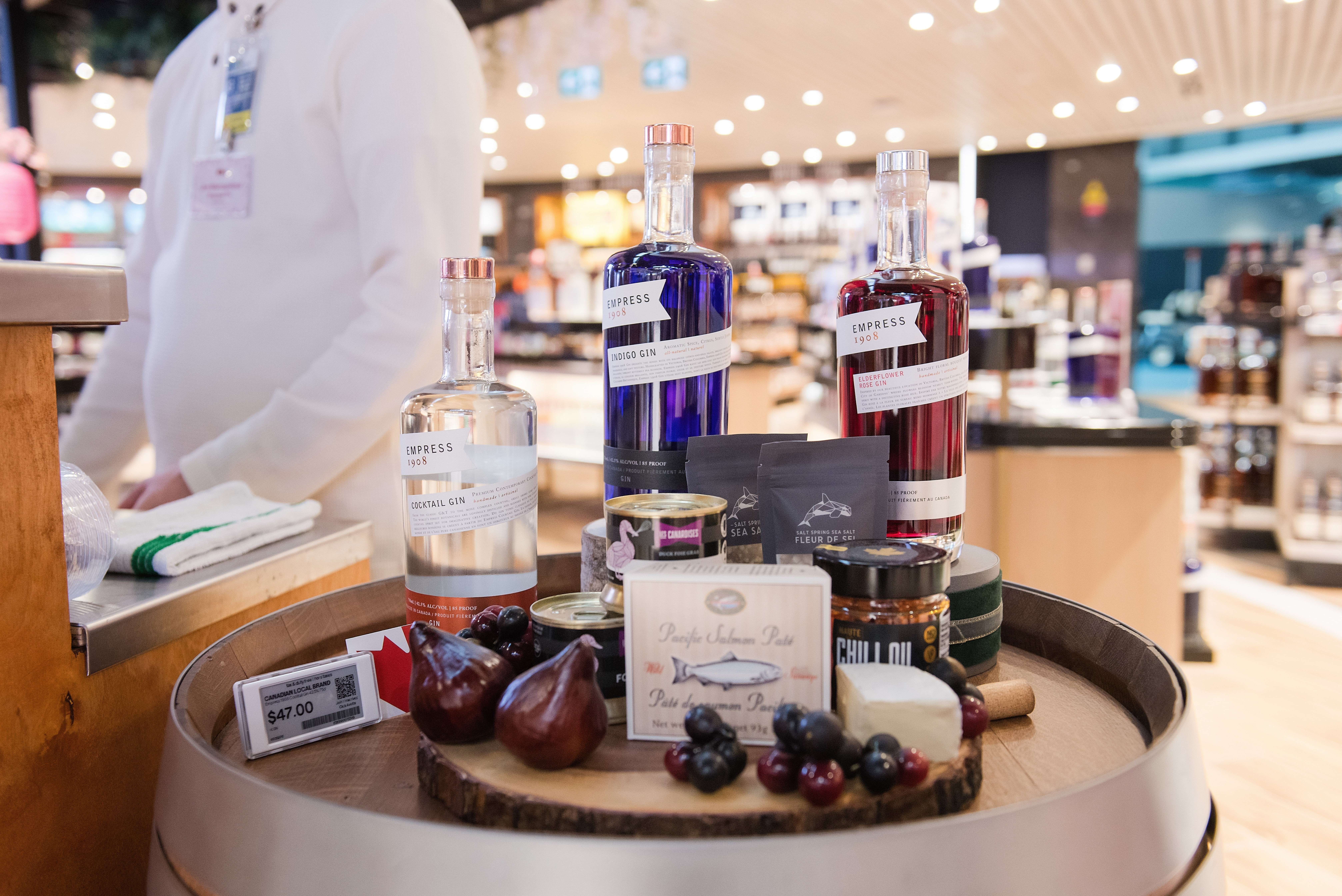 Interior of Vancouver Duty Free store at YVR