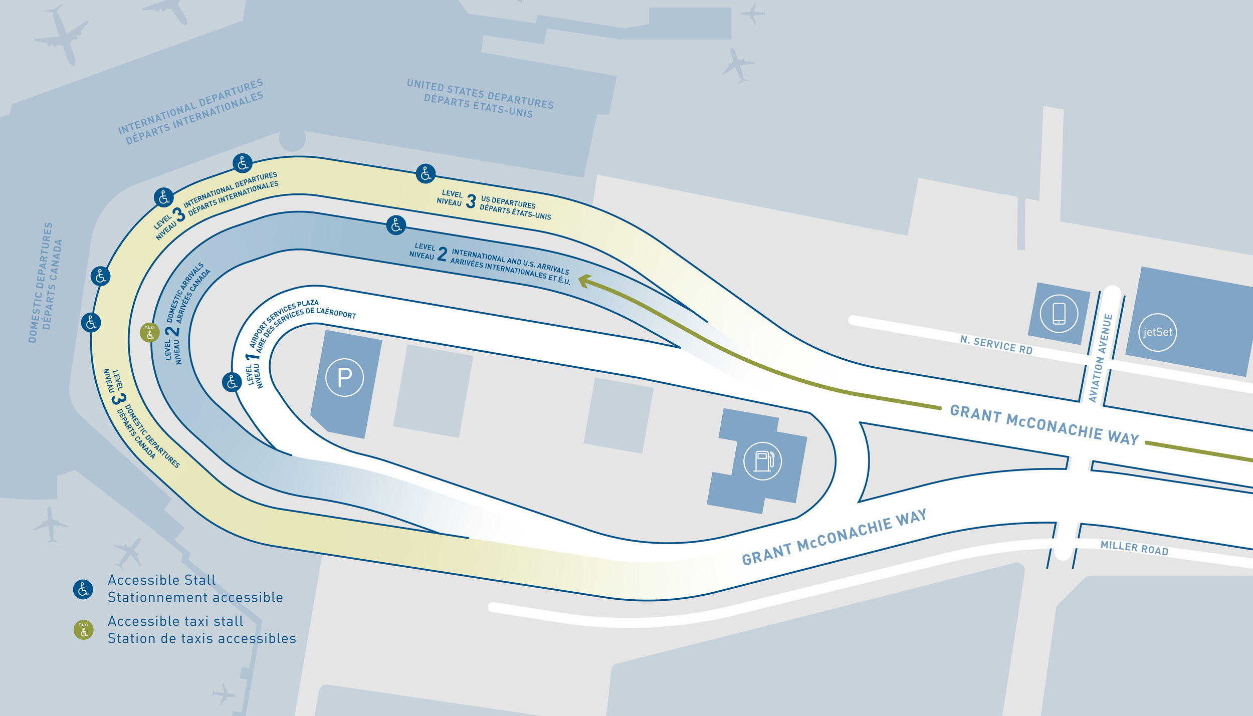 Photo of US/International arrivals map